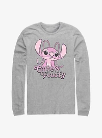 Disney Lilo & Stitch Cute Fluffy Angel Long-Sleeve T-Shirt