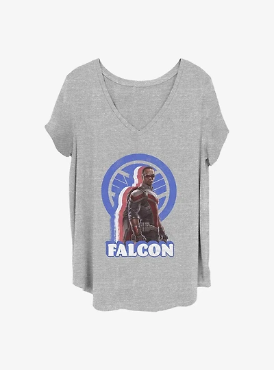 Marvel The Falcon and the Winter Soldier Distressed Falcon Girls T-Shirt Plus Size