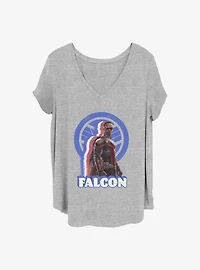 Marvel The Falcon and the Winter Soldier Distressed Falcon Girls T-Shirt Plus Size