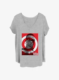 Marvel The Falcon and the Winter Soldier Falcon Shield Girls T-Shirt Plus Size