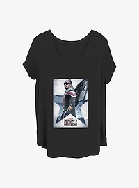 Marvel the Falcon and Winter Soldier Poster Girls T-Shirt Plus