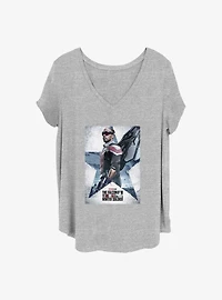 Marvel The Falcon and the Winter Soldier Falcon Poster Girls T-Shirt Plus Size