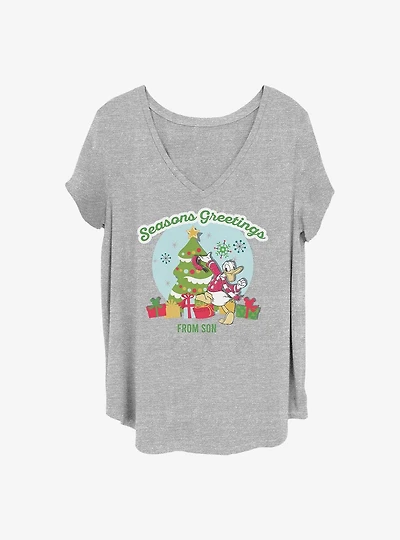Disney Donald Duck Greetings From Son Girls T-Shirt Plus