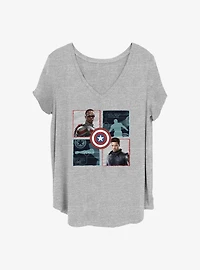 Marvel The Falcon and the Winter Soldier Hero Box Up Girls T-Shirt Plus Size