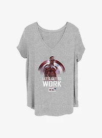 Marvel the Falcon and Winter Soldier I'm Charge Girls T-Shirt Plus