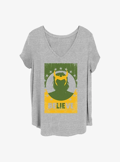 Marvel Loki Believe Girls T-Shirt Plus Size