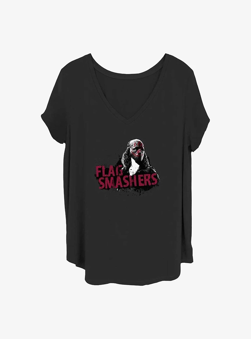 Marvel the Falcon and Winter Soldier Flag Smashers Girls T-Shirt Plus