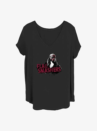 Marvel the Falcon and Winter Soldier Flag Smashers Girls T-Shirt Plus