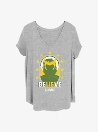 Marvel Loki Green And Gold Girls T-Shirt Plus Size