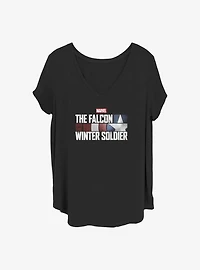 Marvel the Falcon and Winter Soldier Logo Girls T-Shirt Plus