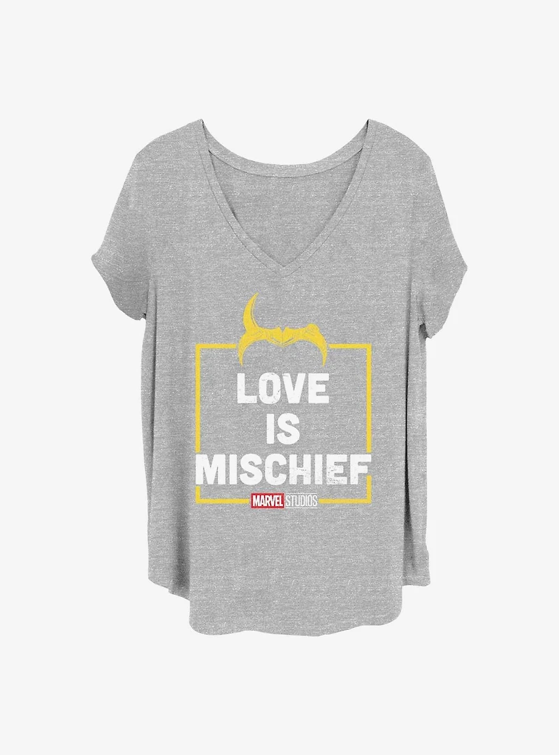 Marvel Loki Love Is Mischief Girls T-Shirt Plus