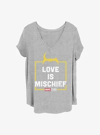 Marvel Loki Love Is Mischief Girls T-Shirt Plus