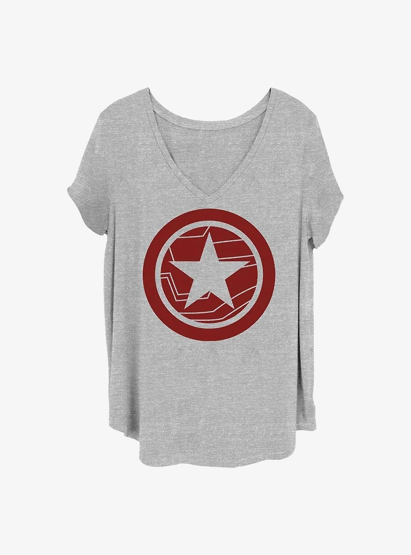 Marvel the Falcon and Winter Soldier Red Shield Girls T-Shirt Plus