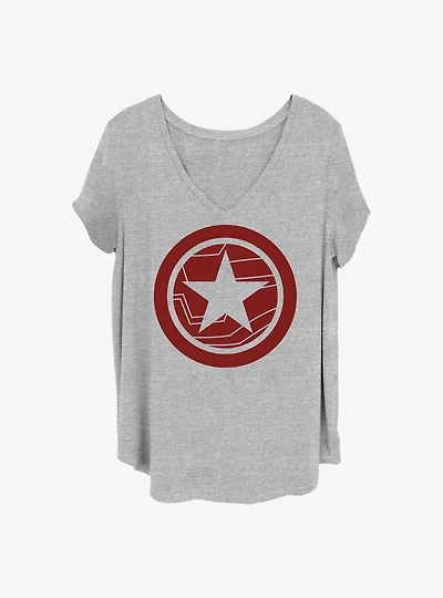 Marvel the Falcon and Winter Soldier Red Shield Girls T-Shirt Plus