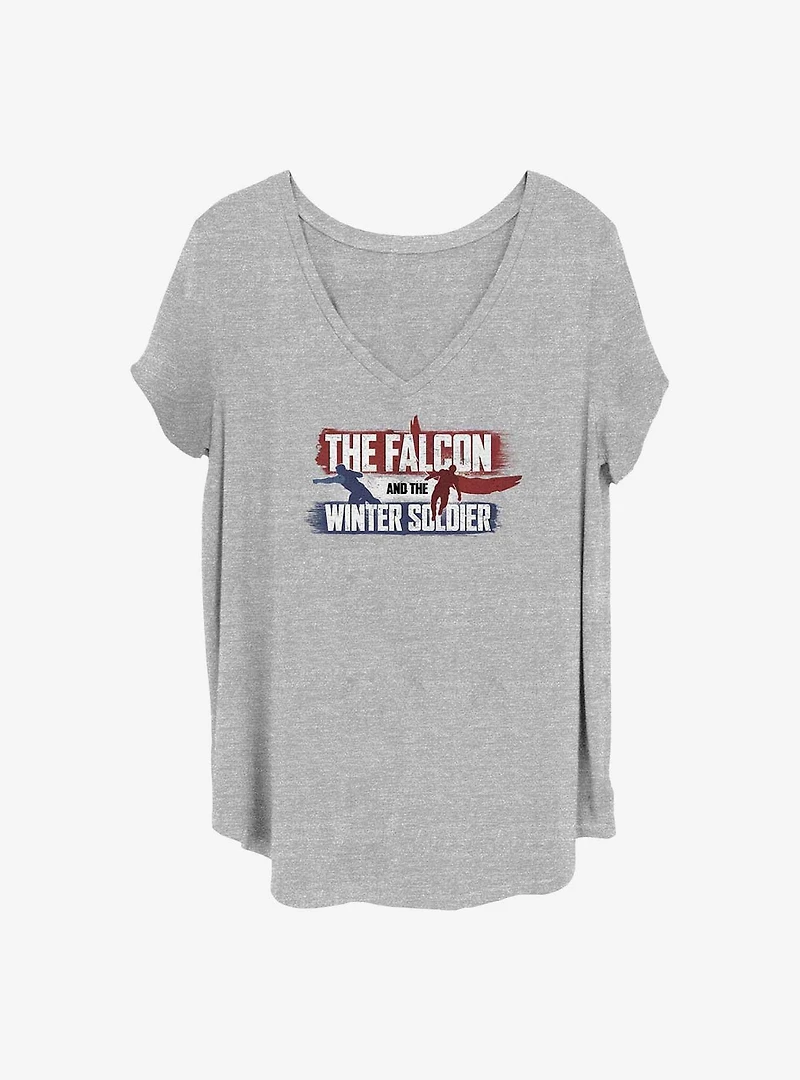 Marvel The Falcon and the Winter Soldier Spray Paint Girls T-Shirt Plus Size