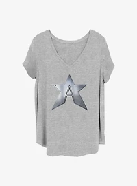 Marvel The Falcon and the Winter Soldier John Walker Captain Symbol Girls T-Shirt Plus Size