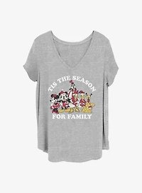 Disney Mickey Mouse Family Season Girls T-Shirt Plus
