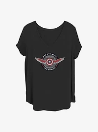 Marvel The Falcon and the Winter Soldier Wield Shield Girls T-Shirt Plus Size