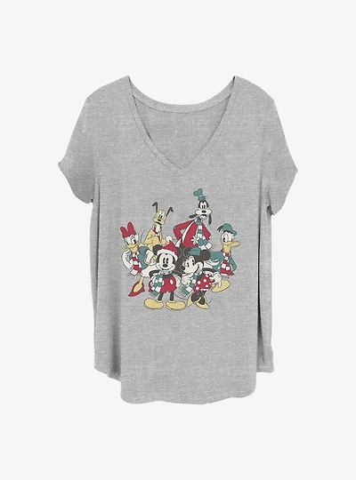 Disney Mickey Mouse Holiday Group Girls T-Shirt Plus Size