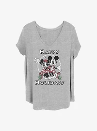 Disney Mickey Mouse & Minnie Holiday Girls T-Shirt Plus
