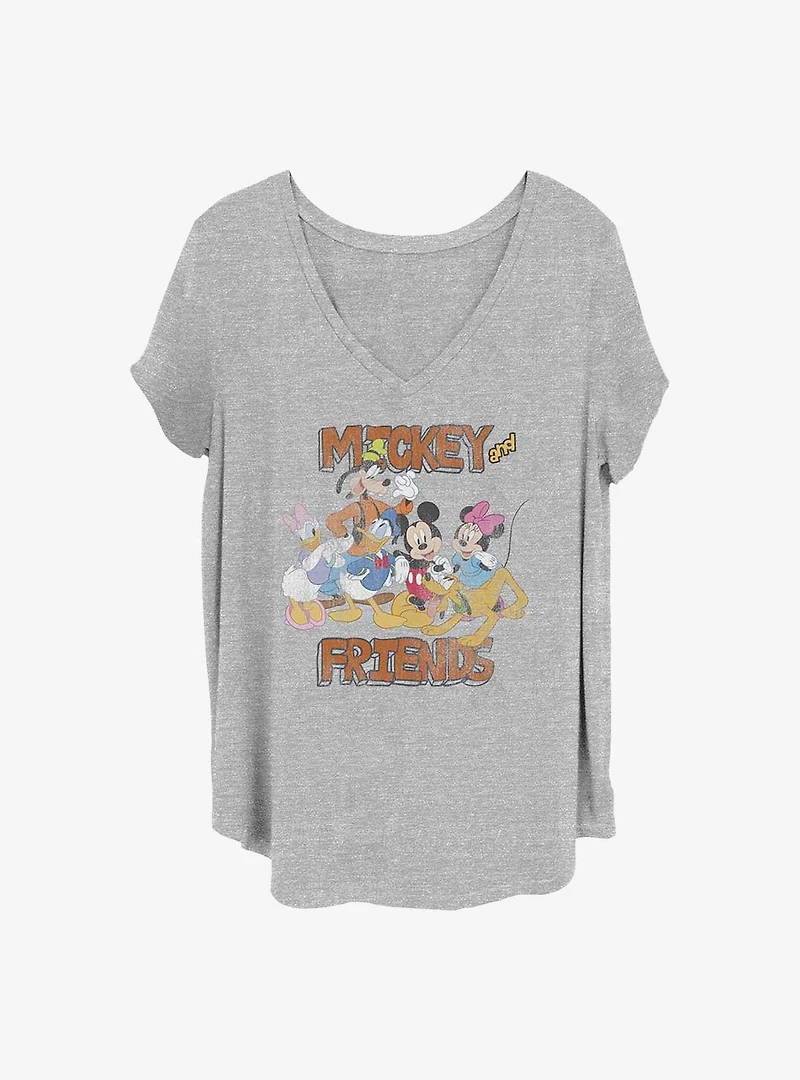 Disney Mickey Mouse Mickey And Friends Girls T-Shirt Plus Size