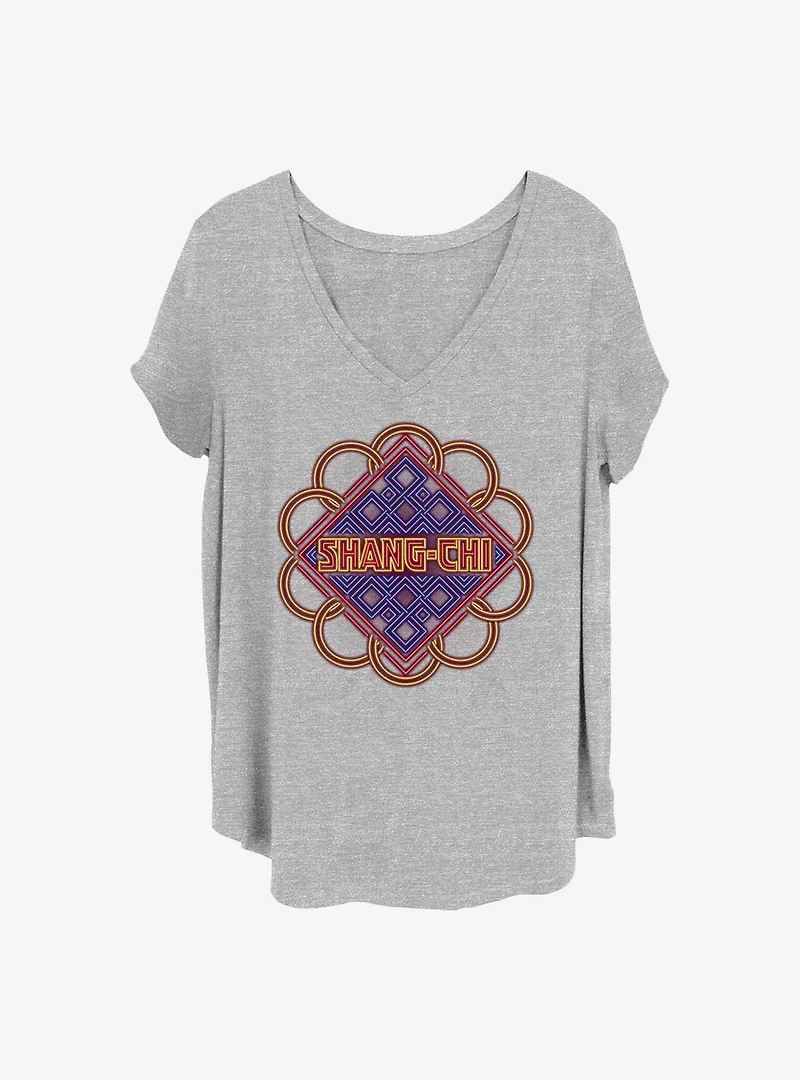 Marvel Shang-Chi and the Legend of the Ten Rings Neon Logo Rings Girls T-Shirt Plus Size