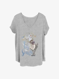 Disney Frozen Olaf Season Girls T-Shirt Plus Size