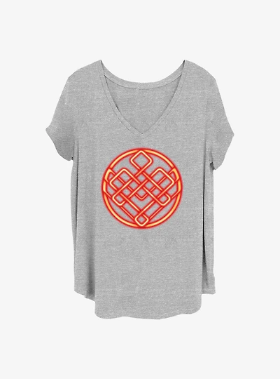 Marvel Shang-Chi and the Legend of the Ten Rings Neon Symbol Girls T-Shirt Plus Size