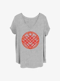Marvel Shang-Chi and the Legend of the Ten Rings Neon Symbol Girls T-Shirt Plus Size