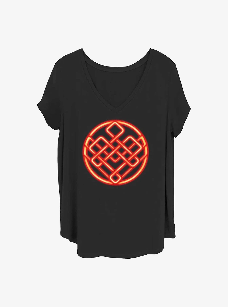 Marvel Shang-Chi and the Legend of Ten Rings Neon Symbol Girls T-Shirt Plus