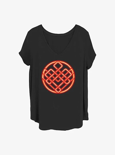 Marvel Shang-Chi and the Legend of Ten Rings Neon Symbol Girls T-Shirt Plus