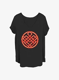 Marvel Shang-Chi and the Legend of Ten Rings Neon Symbol Girls T-Shirt Plus