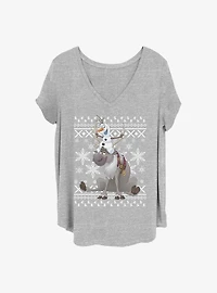 Disney Frozen Sven And Olaf Friends Girls T-Shirt Plus Size