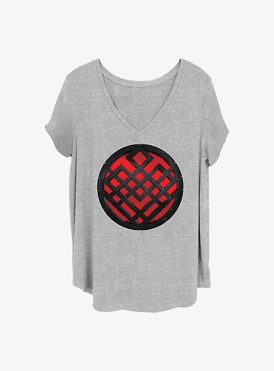 Marvel Shang-Chi and the Legend of the Ten Rings Rendered Symbol Girls T-Shirt Plus Size