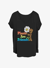 Marvel Guardians of the Galaxy Groot Plants Are Friends Girls T-Shirt Plus