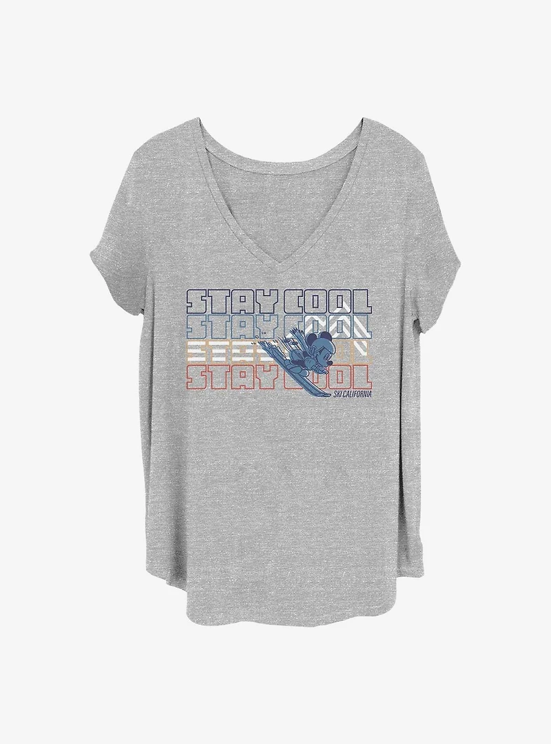 Disney Mickey Mouse Ski Girls T-Shirt Plus