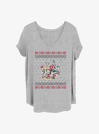 Disney Mickey Mouse Mickey And Friends Christmas Girls T-Shirt Plus Size