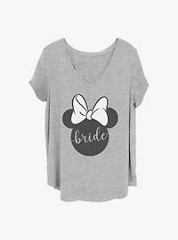 Disney Minnie Mouse Bow Bride Girls T-Shirt Plus