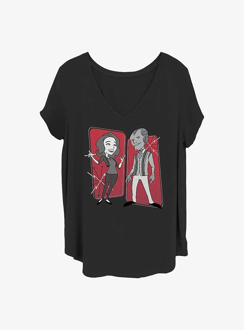 Marvel WandaVision Retro Panels Girls Plus T-Shirt