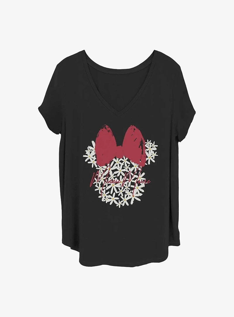 Disney Minnie Mouse Floral Girls T-Shirt Plus