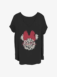 Disney Minnie Mouse Floral Girls T-Shirt Plus