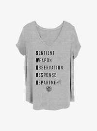 Marvel WandaVision Sword Acronym Girls T-Shirt Plus Size