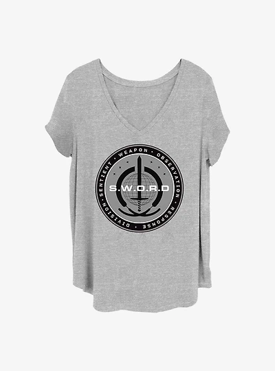 Marvel WandaVision Sword Logo Girls T-Shirt Plus Size