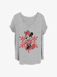 Disney Minnie Mouse Snowflake Girls T-Shirt Plus