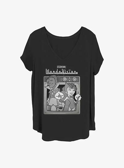 Marvel WandaVision Vintage Tv Girls T-Shirt Plus