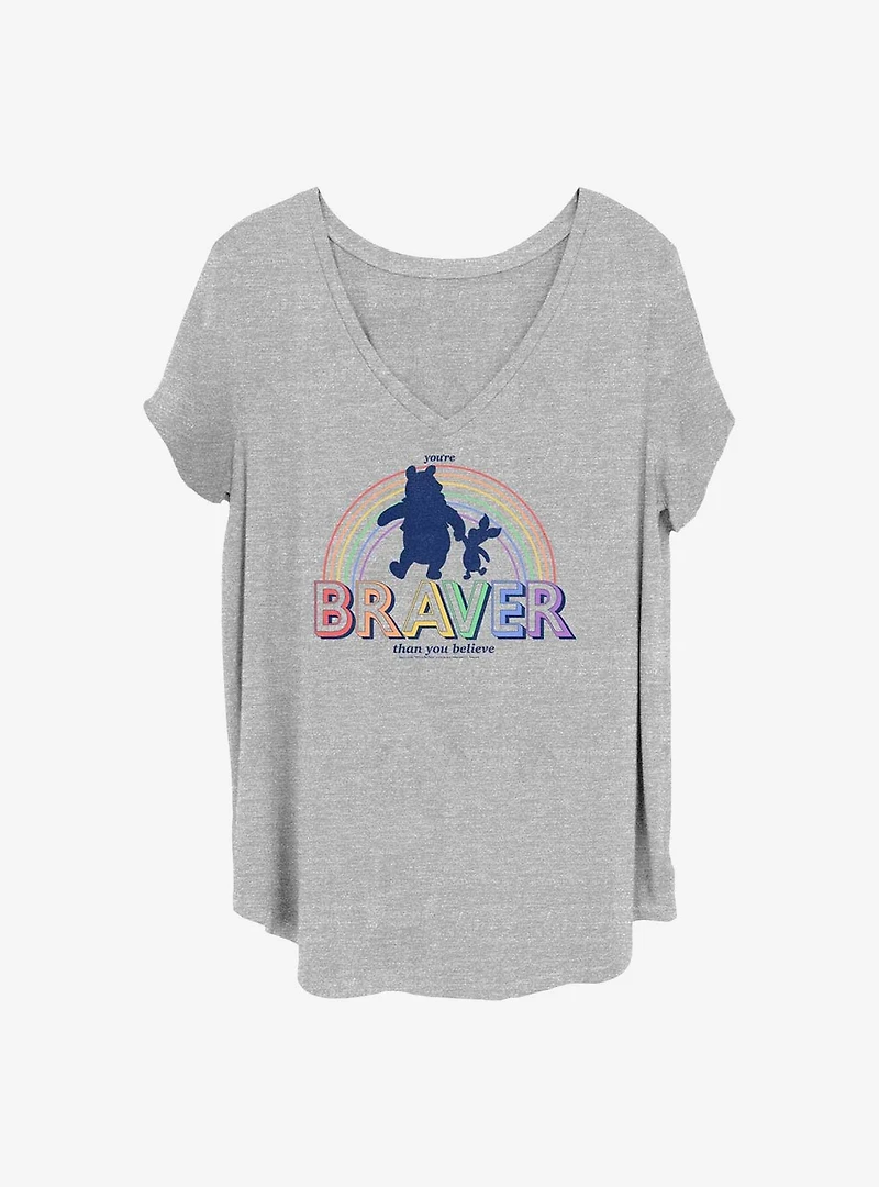 Disney Winnie The Pooh Brave Bear Girls T-Shirt Plus
