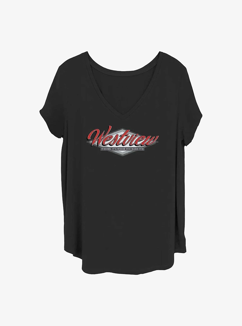 Marvel WandaVision Westview Grey Girls T-Shirt Plus