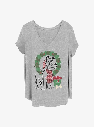 Disney Pluto Christmas Girls T-Shirt Plus