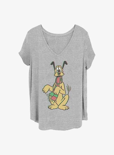 Disney Pluto Holiday Colors Girls T-Shirt Plus Size