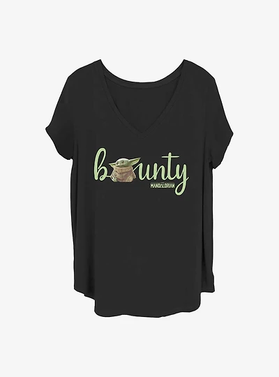 Star Wars The Mandalorian Bounty Text Girls T-Shirt Plus
